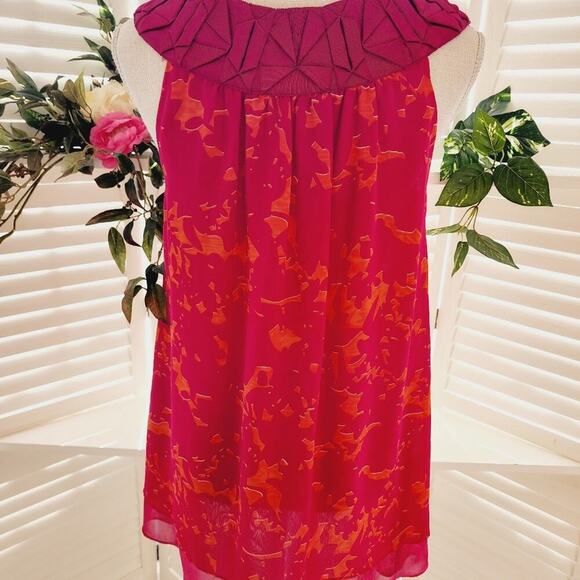 CABI PINK ORANGE SLEEVELESS TUNIC LINED SIZE SMALL - Picture 5 of 7
